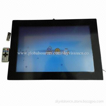 HD 19" digital photo fame with 1080p video play, table standing and wall mountable, remote control